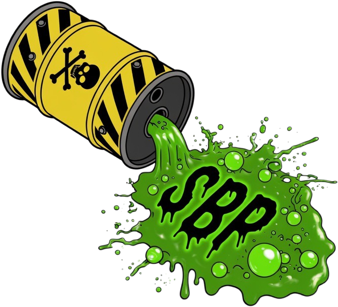 SBP TOXIC SPILL STICKER
